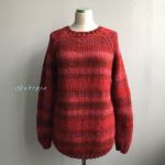 Pletený svetr - červený ( L )
