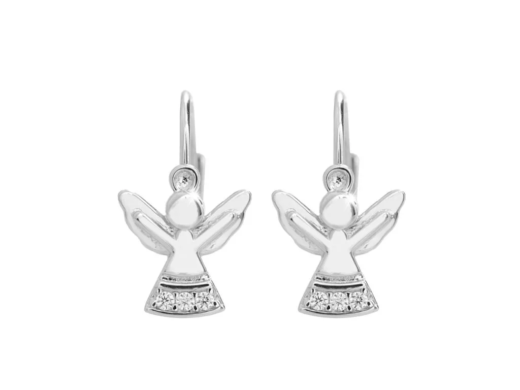 Stříbrné náušnice andílek Swarovski JSB BIJOUX