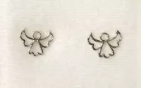 Stříbrné náušnice mini anděl JSB BIJOUX