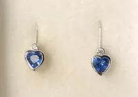 Stříbrné náušnice srdíčko Swarovski JSB BIJOUX