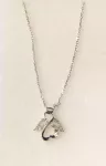 Stříbrný náhrdelník anděl srdceinfinity Swarovski JSB BIJOUX
