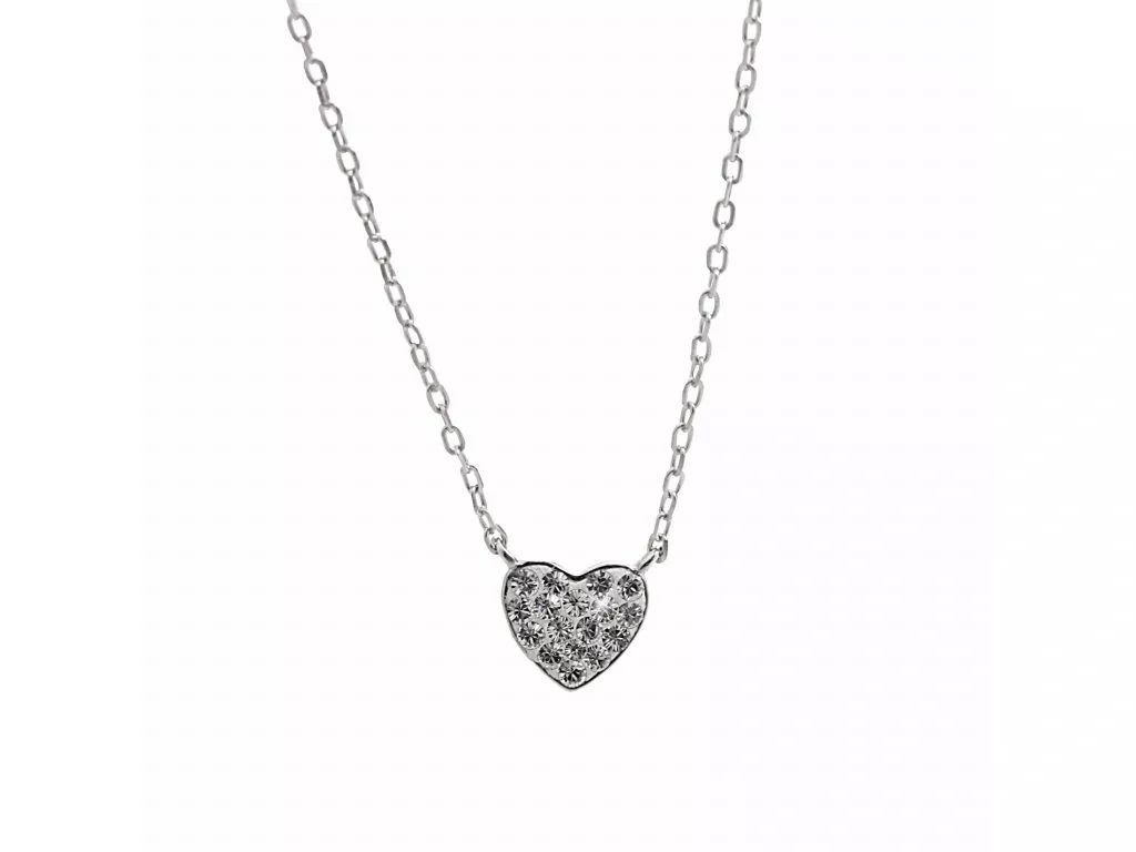 Stříbrný náhrdelník mini srdce Swarovski JSB BIJOUX