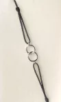 Stříbrný šňůrkový náramek kroužky snů JSB BIJOUX