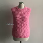 Dámská pletená vesta - růžová ( M/L )