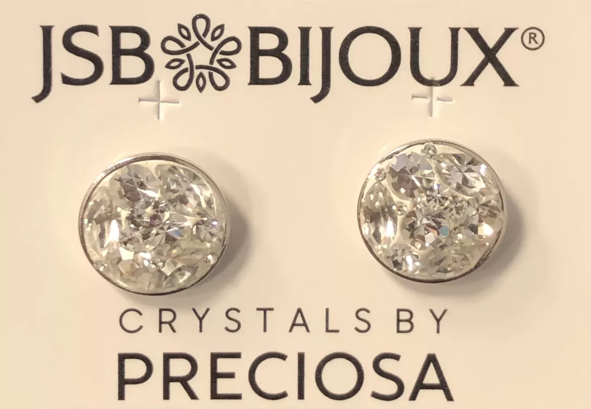 Náušnice kolečko 11mm - bílé Preciosa JSB BIJOUX
