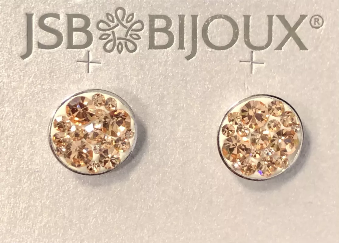 Náušnice kolečko 11mm - broskvové Preciosa JSB BIJOUX
