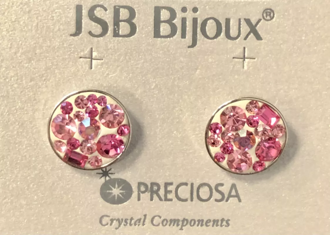 Náušnice kolečko 11mm - růžové Preciosa JSB BIJOUX