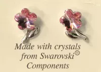Náušnice kytka na stonku Swarovski