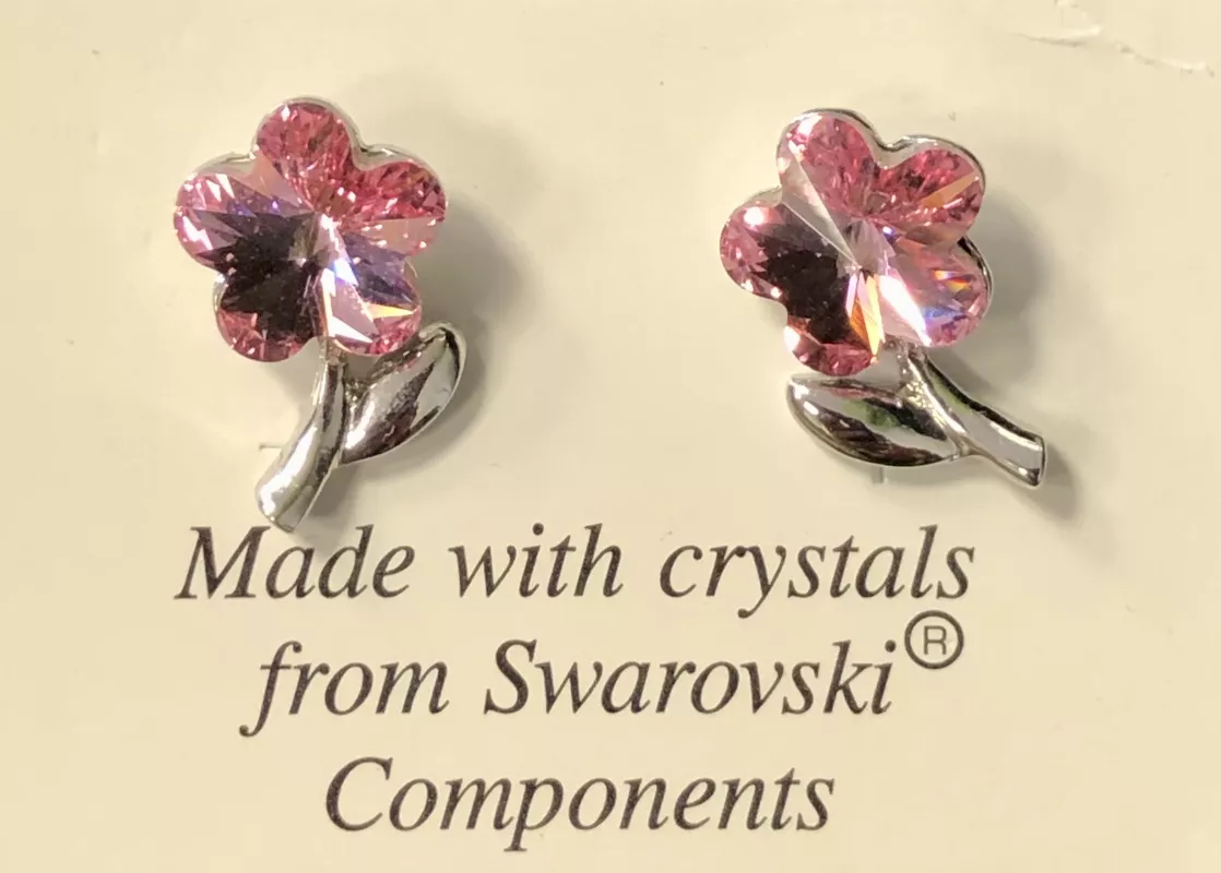 Náušnice kytka na stonku Swarovski JSB BIJOUX
