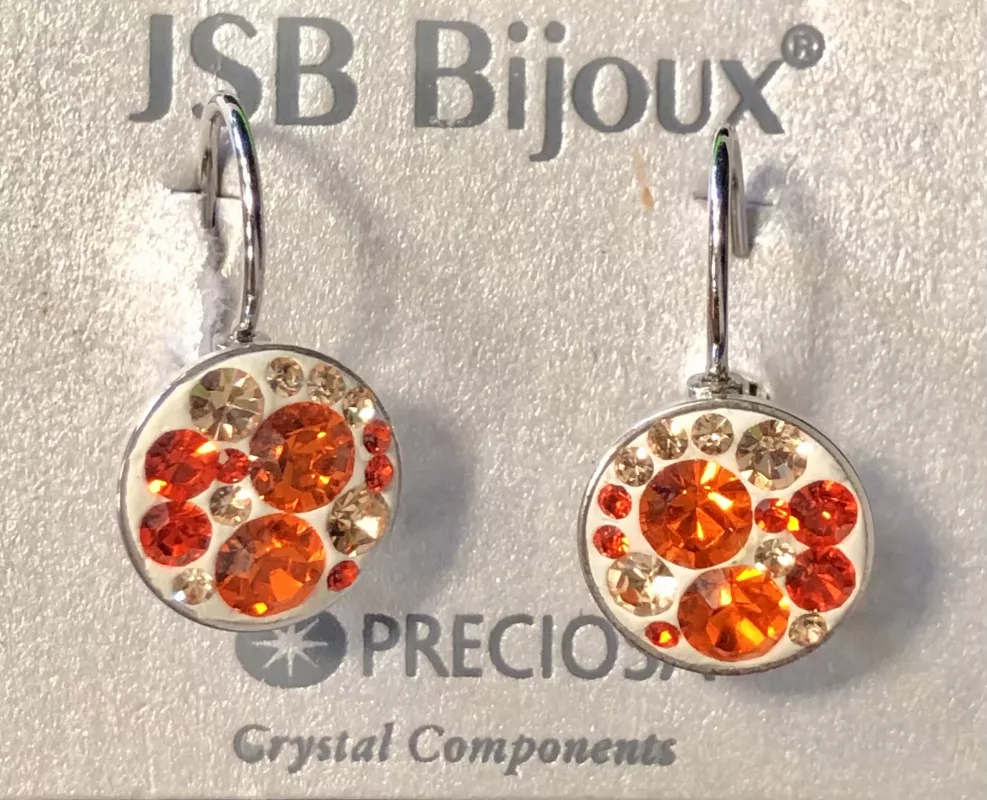 Náušnice ve hmotě - oranžové Preciosa JSB BIJOUX