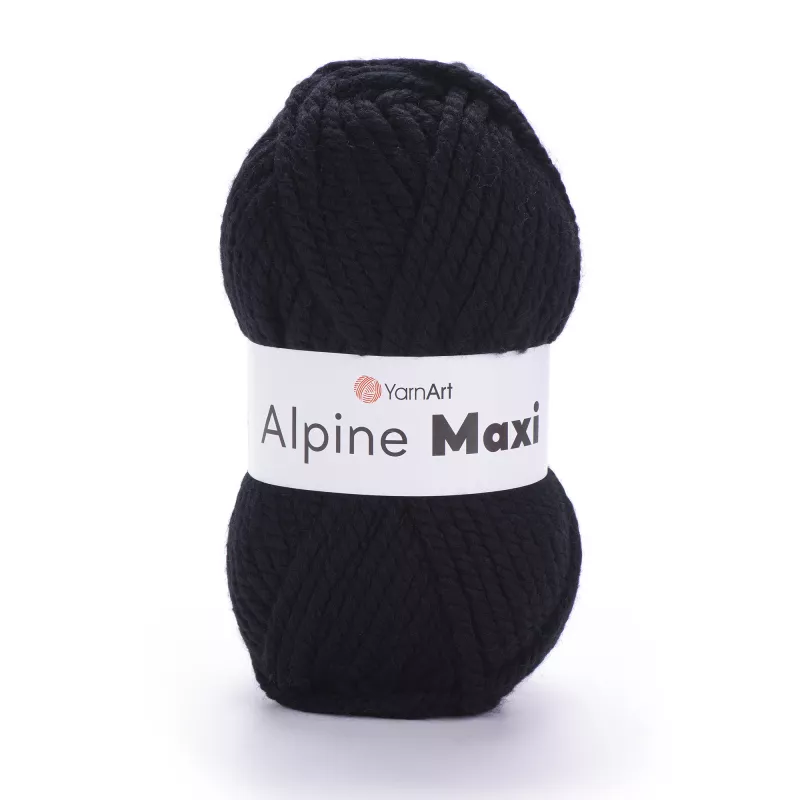 Příze Alpine Maxi - černá YarnArt