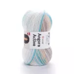 Příze Angora Active - modrobéžová