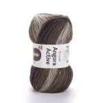 Příze Angora Active - tmavě hnědá