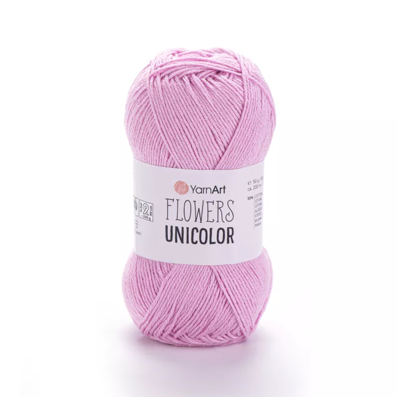 Příze Flowers Unicolor - růžová YarnArt