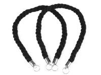 Ucha na tašku - bavlněná lana 70cm - černá