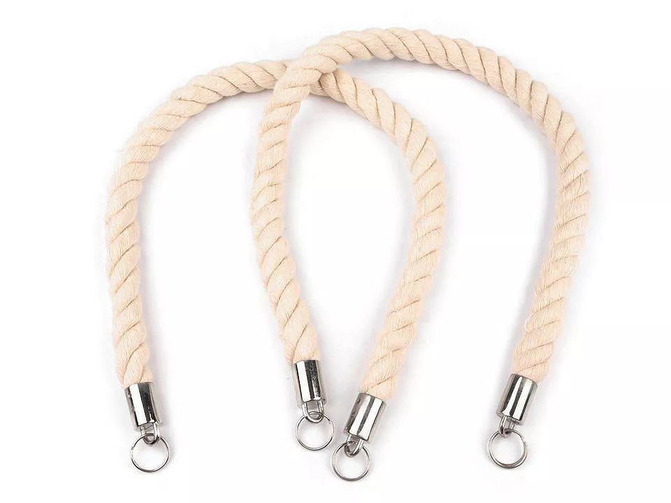 Ucha na tašku - bavlněná lana 70cm - režná ???