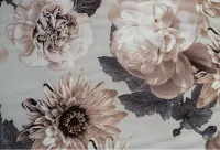 Viskózová látka - béžová s květy