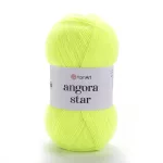 Příze Angora Star - neonově žlutá