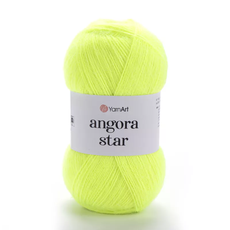 Příze Angora Star - neonově žlutá YarnArt
