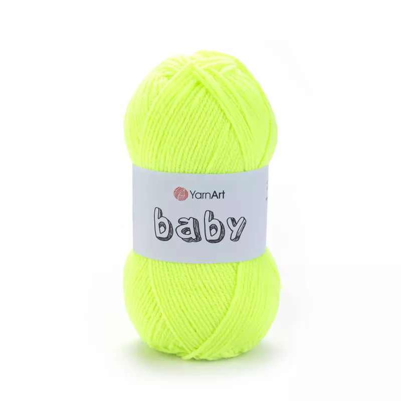 Příze Baby - neonově žlutá YarnArt