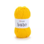 Příze Baby - středně žlutá