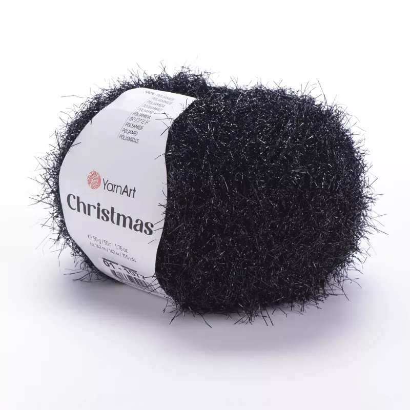Příze Christmas - černá YarnArt