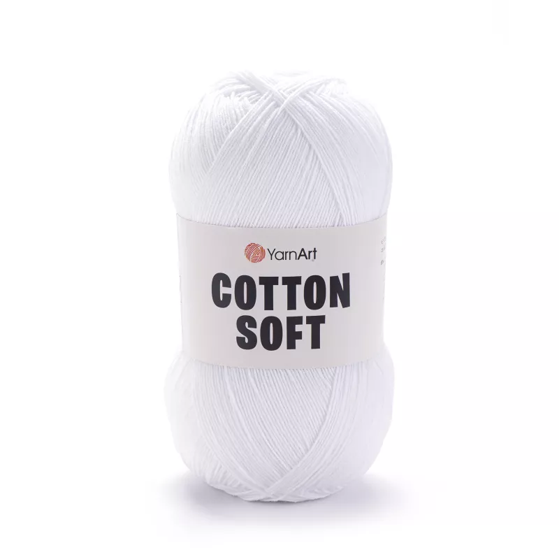 Příze Cotton Soft - razivě bílá YarnArt