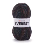 Příze Everest - černý barevný melír