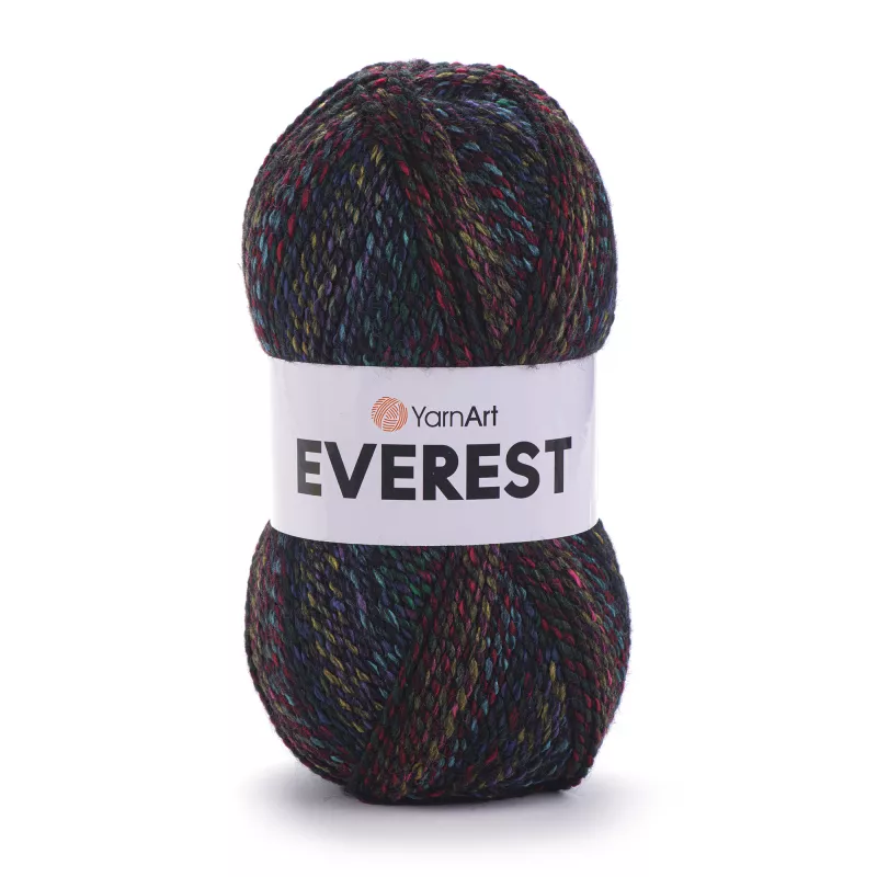 Příze Everest - černý barevný melír YarnArt