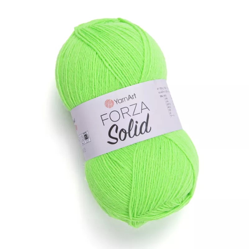 Příze Forza Solid - neonově zelená YarnArt