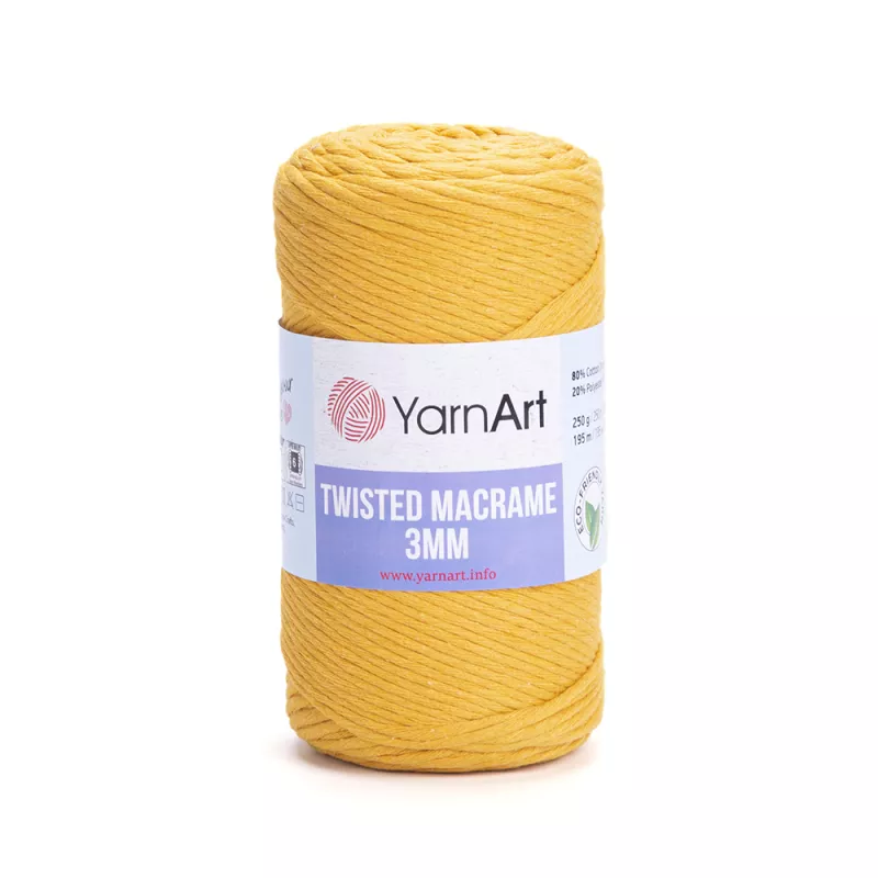 Příze Twisted Macrame 3mm - hořčicová YarnArt