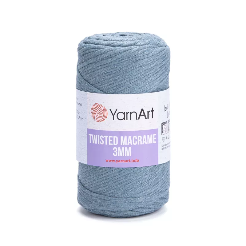 Příze Twisted Macrame 3mm - šedomodrá YarnArt