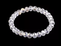 Náramek z broušených korálků s AB efektem - crystal 