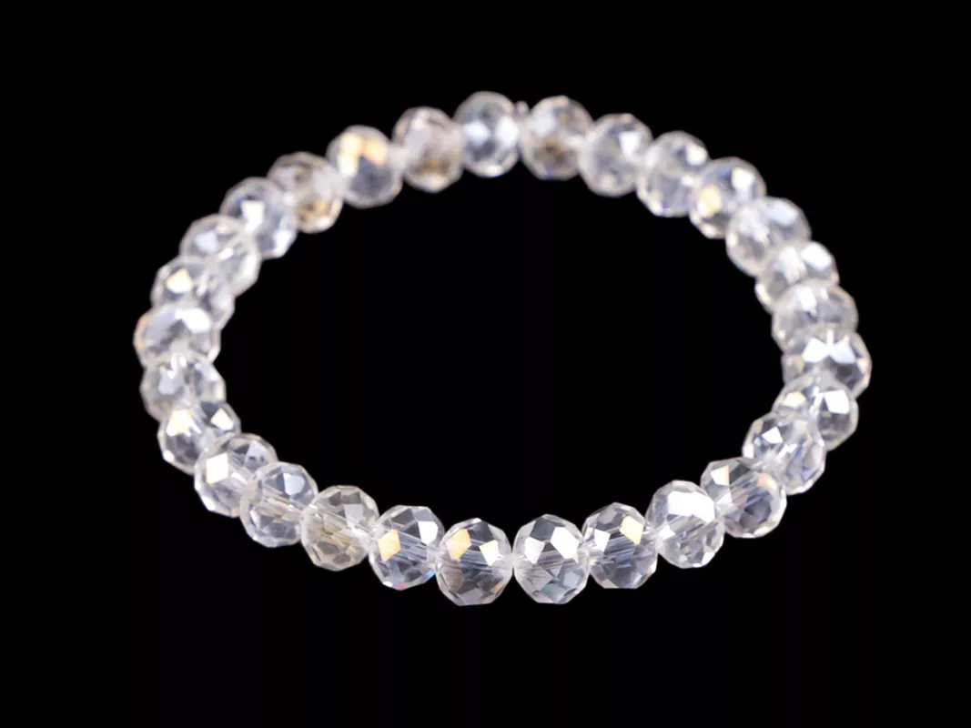 Náramek z broušených korálků s AB efektem - crystal ???
