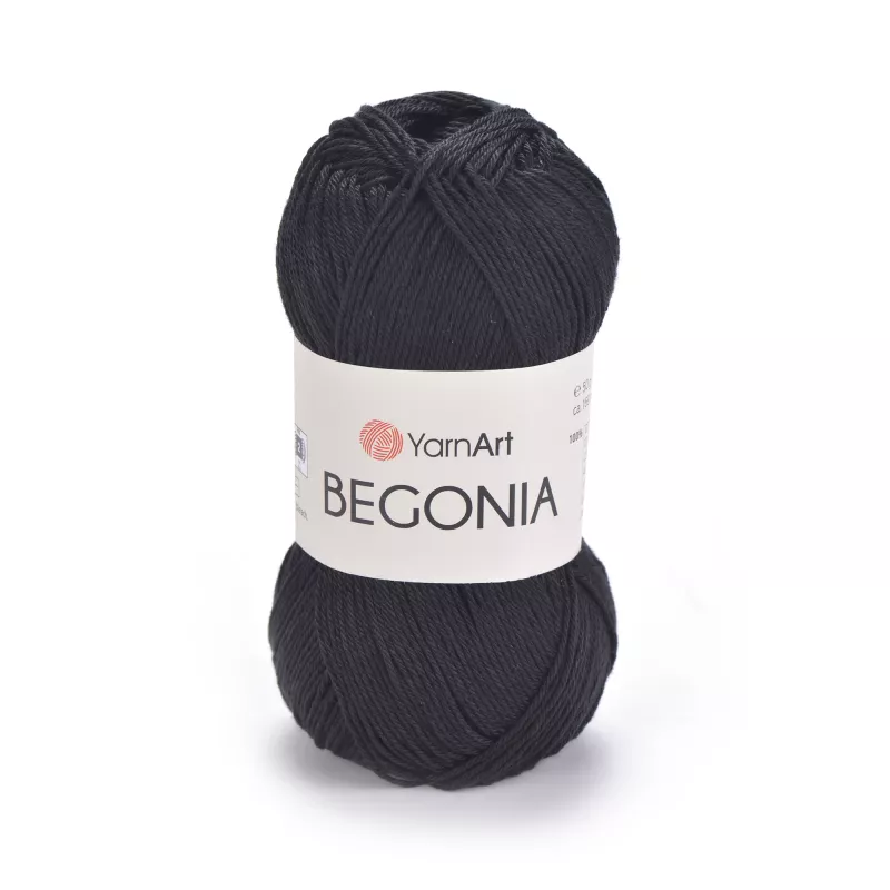 Příze Begonia - černá YarnArt