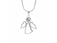 Stříbrný náhrdelník anděl Swarovski