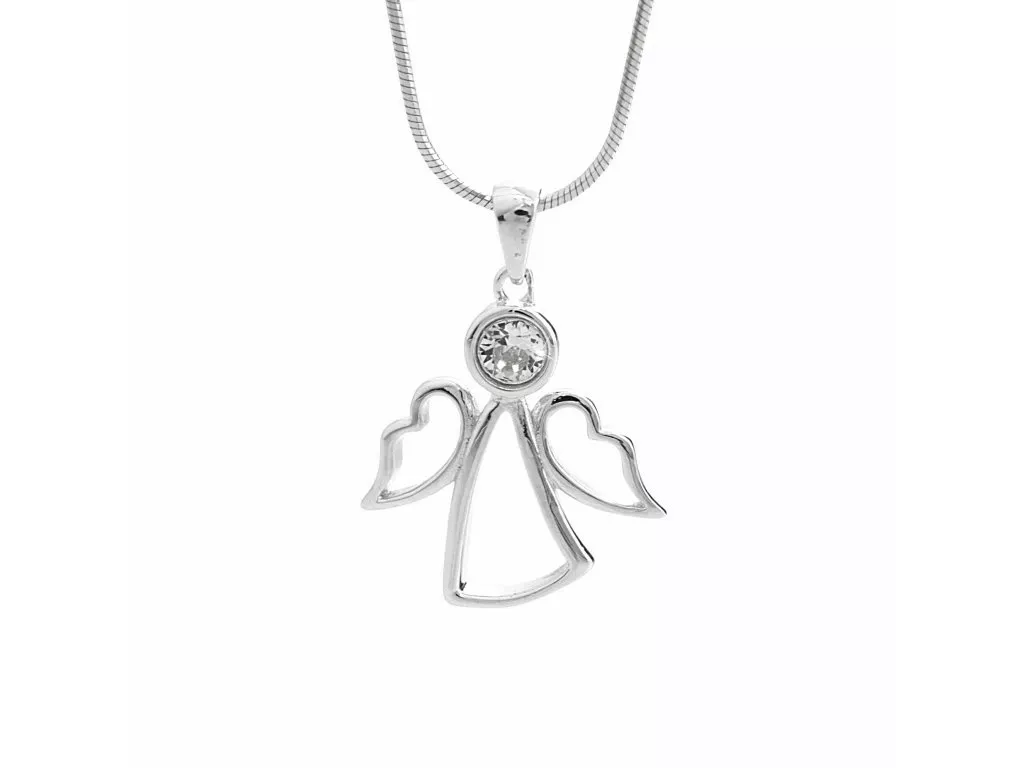 Stříbrný náhrdelník anděl Swarovski JSB BIJOUX