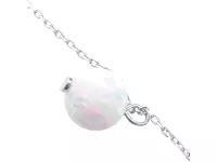 Stříbrný náhrdelník opál JSB BIJOUX
