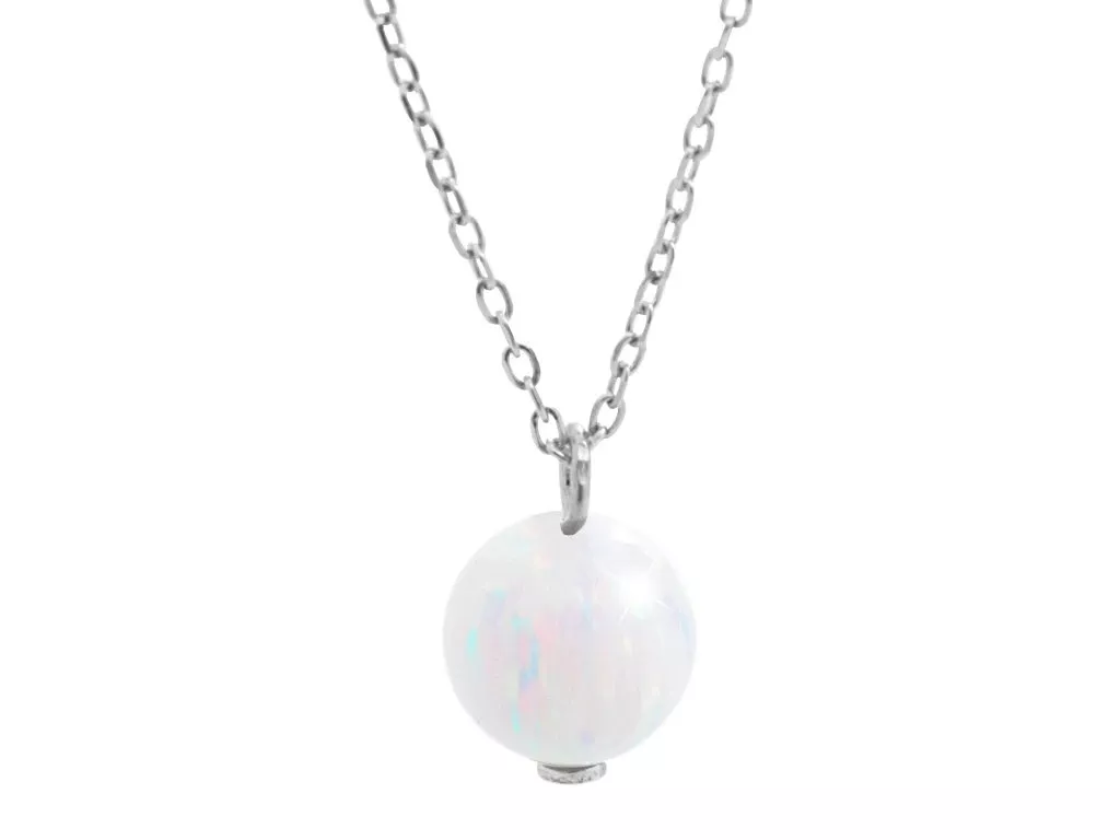 Stříbrný náhrdelník opál JSB BIJOUX