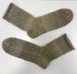 Pletené ponožky - béžovozelené ( 42/43 )