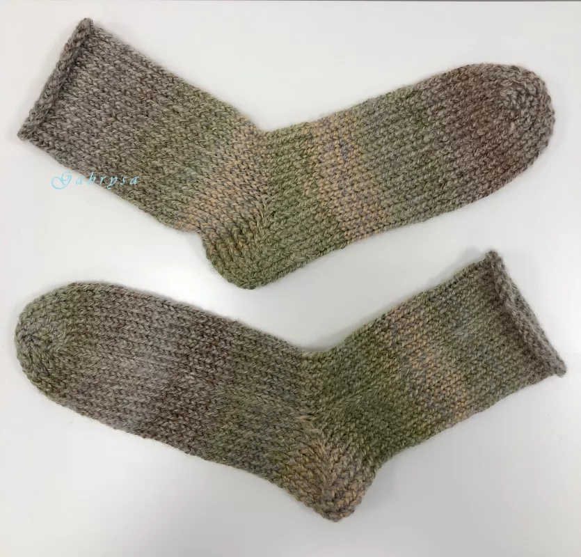 Pletené ponožky - béžovozelené ( 42/43 ) Gabrysa