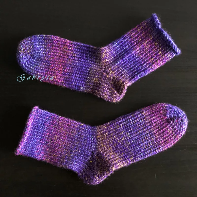 Pletené ponožky - fialové ( 38 ) Gabrysa