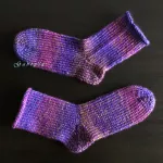 Pletené ponožky - fialové ( 40 )