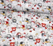 Bavlněná látka - sněhuláci