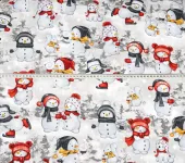 Bavlněná látka - sněhuláci ???
