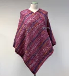 Dámské pletené pončo - fialovorůžové ( S/L )