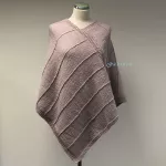 Dámské pletené pončo - růžovofialkové ( S/L )