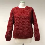 Dámský pletený svetr - vínový ( M/L )