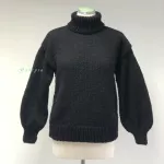 Dívčí / dámský pletený svetr - černý ( XS/M )