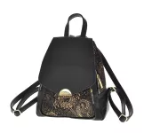 Eco kožený batoh - černý